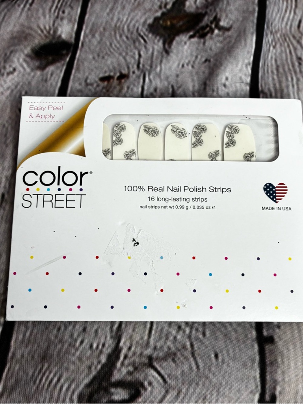 5/$20 Color Street Nail Polish Strips Anything Rose Translucent Black Floral NIP